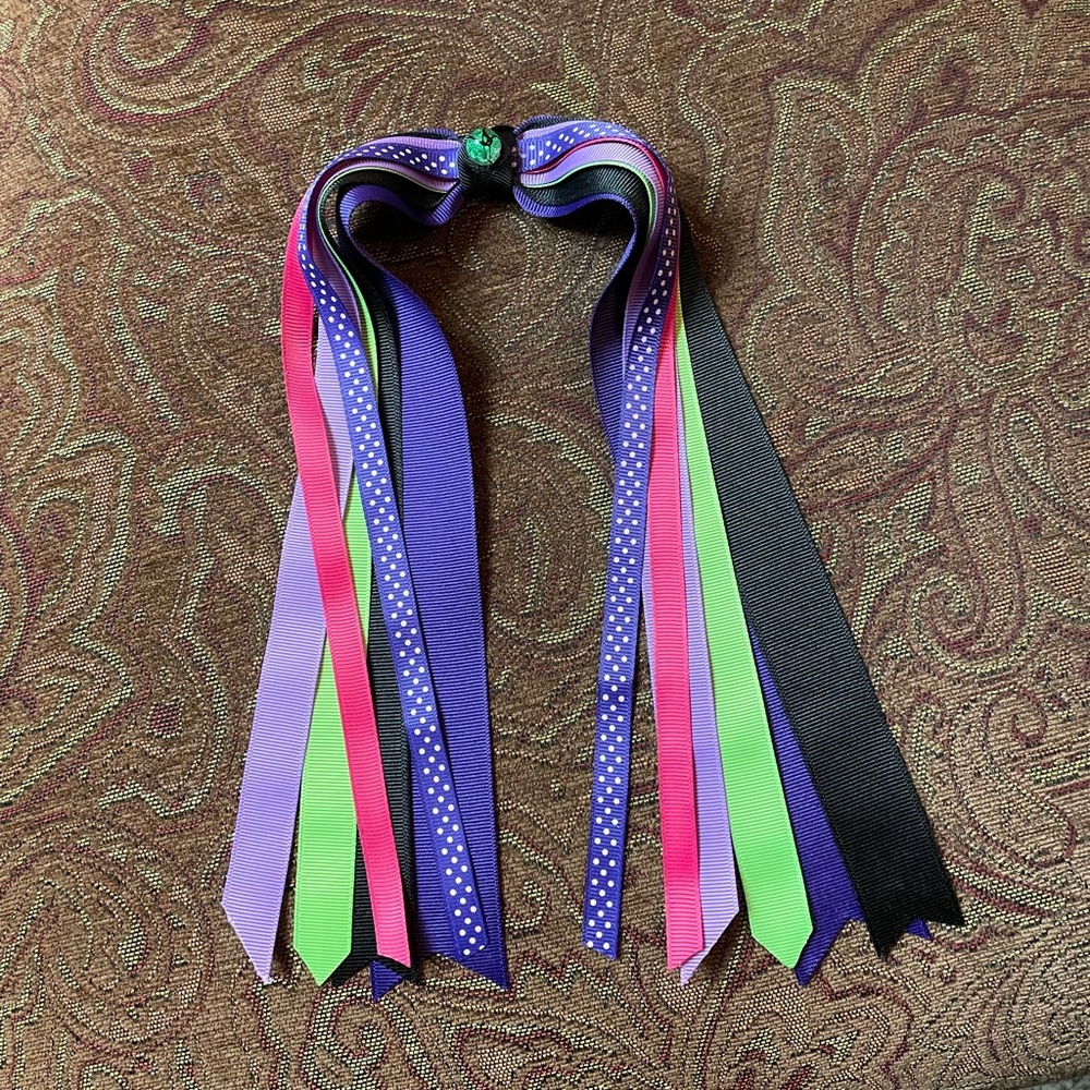 Custom Order Maleficent Inspired Ponytail Streamer